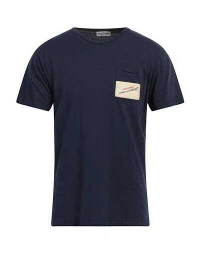 Daniele Alessandrini Homme Man T-shirt Navy Blue Size S Cotton