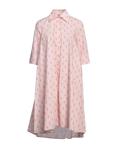 Trussardi Woman Mini Dress Pink Size 12 Cotton