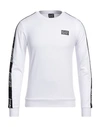 Ea7 Man Sweatshirt White Size Xxl Cotton, Elastane, Polyamide, Polyester