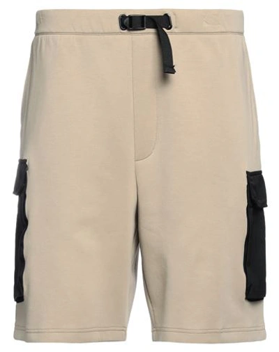Armani Exchange Man Shorts & Bermuda Shorts Beige Size L Cotton, Polyester, Elastane