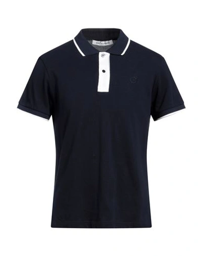 Trussardi Man Polo Shirt Midnight Blue Size 3xl Cotton