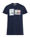 Daniele Alessandrini Homme Man T-shirt Navy Blue Size M Cotton