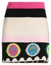 Barrow Crochet Texture High Waist Mini Skirt In Pink