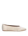 Le Monde Beryl Woman Ballet Flats Beige Size 11 Textile Fibers In Grey