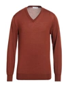 Cruciani Man Sweater Brown Size 40 Cashmere, Silk