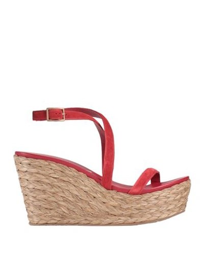 Pedro Garcia Pedro García Woman Espadrilles Red Size 8 Leather