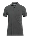 Trussardi Man Polo Shirt Lead Size Xl Cotton In Grey