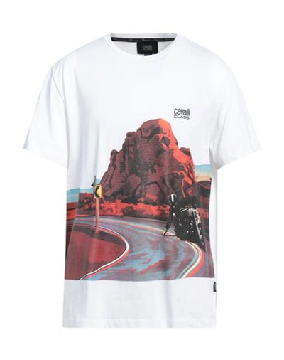 Cavalli Class Man T-shirt White Size 3xl Cotton