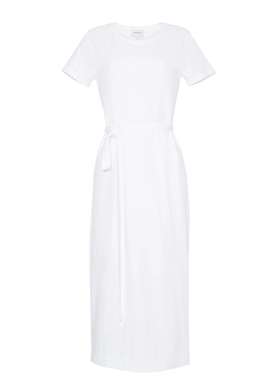 Adam Lippes Laila T-shirt Dress In Tenjiku Cotton In White