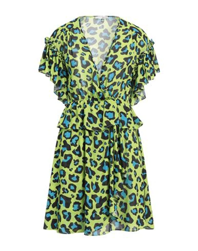 Relish Woman Mini Dress Acid Green Size S Polyester