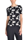 ADAM LIPPES SHORT SLEEVE TOP IN KNIT JACQUARD