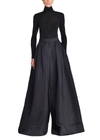 ADAM LIPPES WIDE LEG PLEATED PANT IN SILK FAILLE