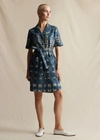 ADAM LIPPES SHORT SLEEVE PATCH POCKET DRESS IN CHAMBRAY
