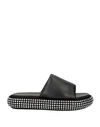 Jw Anderson Woman Sandals Black Size 10 Leather