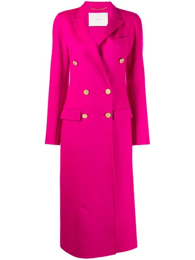 Adam Lippes Double-breasted Zibeline Cashmere Coat In Fuchsia