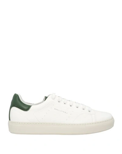 Tagliatore Man Sneakers White Size 11 Soft Leather
