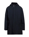 Ami Alexandre Mattiussi Man Coat Navy Blue Size Xl Polyester, Cotton