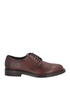 Antica Cuoieria Man Lace-up Shoes Cocoa Size 6 Leather In Brown