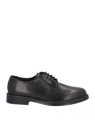 Antica Cuoieria Man Lace-up Shoes Black Size 6 Leather