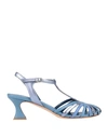 Chiara Carrino Woman Sandals Light Blue Size 10 Leather