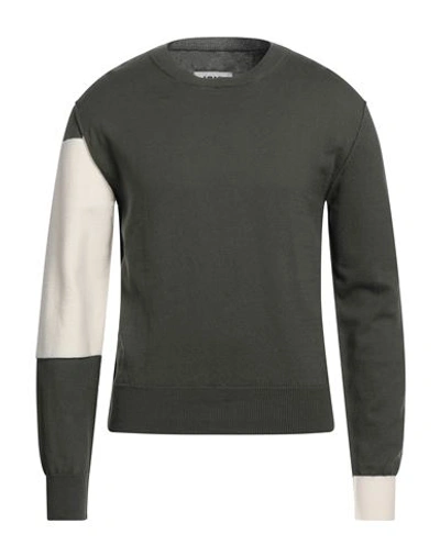 Mm6 Maison Margiela Man Sweater Military Green Size Xxs Cotton, Wool, Polyester