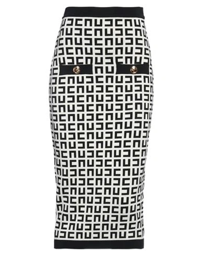 Elisabetta Franchi Woman Midi Skirt Black Size 4 Viscose, Polyamide In Black