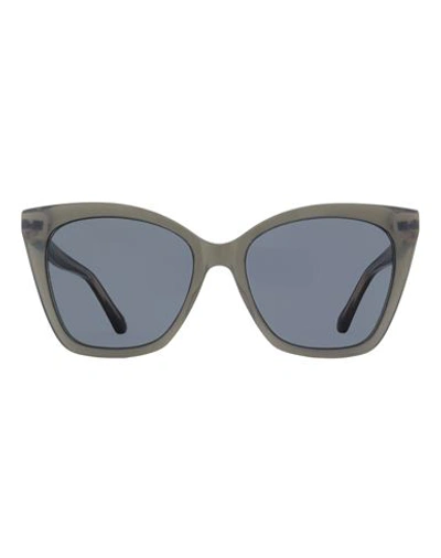 Jimmy Choo Cat Eye Rua /g Sunglasses Woman Sunglasses Grey Size 56 Acetate In Green