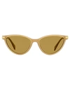 Lanvin Cat Eye Lnv607s Sunglasses Woman Sunglasses Gold Size 57 Plastic, Metal