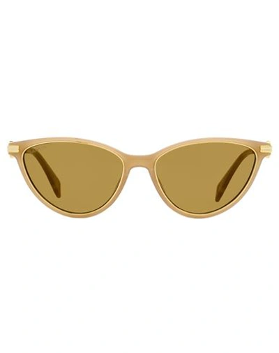 Lanvin Cat Eye Lnv607s Sunglasses Woman Sunglasses Gold Size 57 Plastic, Metal In Brown