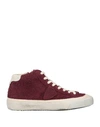 Philippe Model Woman Sneakers Burgundy Size 11 Leather In Red