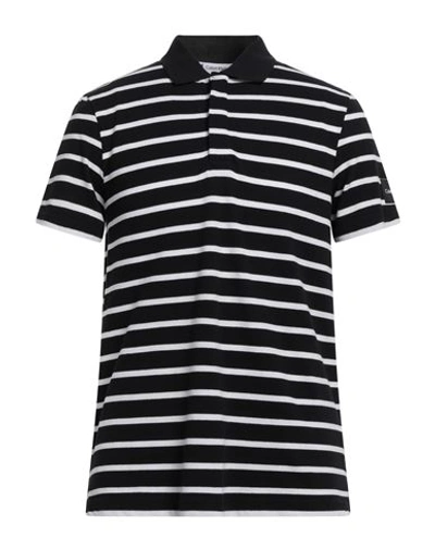 Calvin Klein Man Polo Shirt Black Size S Cotton, Elastane