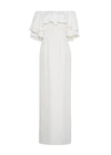 ADAM LIPPES RUFFLE GOWN IN SILK CREPE