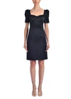 ADAM LIPPES PUFF SLEEVE MINI DRESS IN DOUBLE HAMMERED SATIN