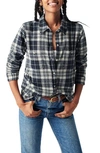 Faherty Legend Plaid Flannel Button-up Shirt In Navy Plaid
