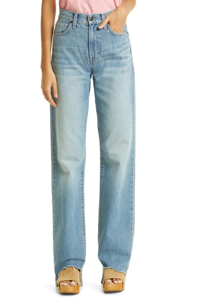 Veronica Beard Dylan Step Hem Nonstretch Denim Jeans In Multi