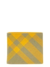BURBERRY CHECK WALLET WALLETS, CARD HOLDERS YELLOW