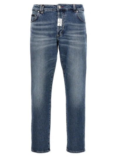 Philipp Plein Denim Jeans In Blue
