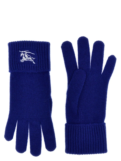 Burberry Equestrian Knight Design Gloves Blue