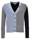 THOM BROWNE FUNMIX CABLE SWEATER, CARDIGANS MULTICOLOR