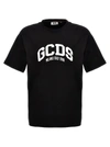 GCDS LOGO EMBROIDERY T-SHIRT WHITE/BLACK