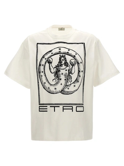 ETRO LOGO PRINT T-SHIRT WHITE/BLACK
