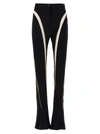 MUGLER MESH INSERT LEGGINGS BLACK