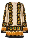 La Doublej Silk Floral Swing Mini Dress
