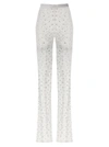 ALESSANDRA RICH RHINESTONE LACE LEGGINGS WHITE