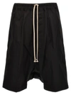 Rick Owens Bermuda Shorts With Back Pockets And Elastic Waistband