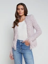 L AGENCE AZURE FRINGE CARDIGAN BLAZER