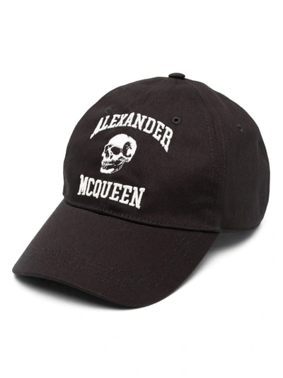 Alexander Mcqueen Hats In Black/ivory