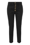 DONDUP DONDUP CARMEN - SLIM GABARDINE LYOCELL TROUSERS