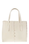 Fabiana Filippi Leather And Studded Tote Bag In Butter