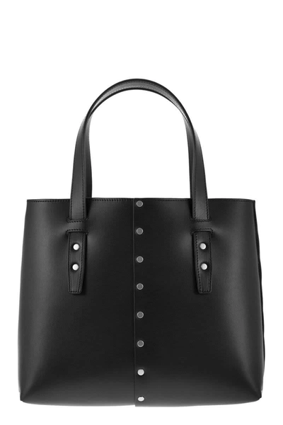 FABIANA FILIPPI FABIANA FILIPPI LEATHER AND STUDDED TOTE BAG